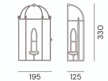 RILEGATO 503.00.80 - Brass and glass wall light by Il Fanale - view 3